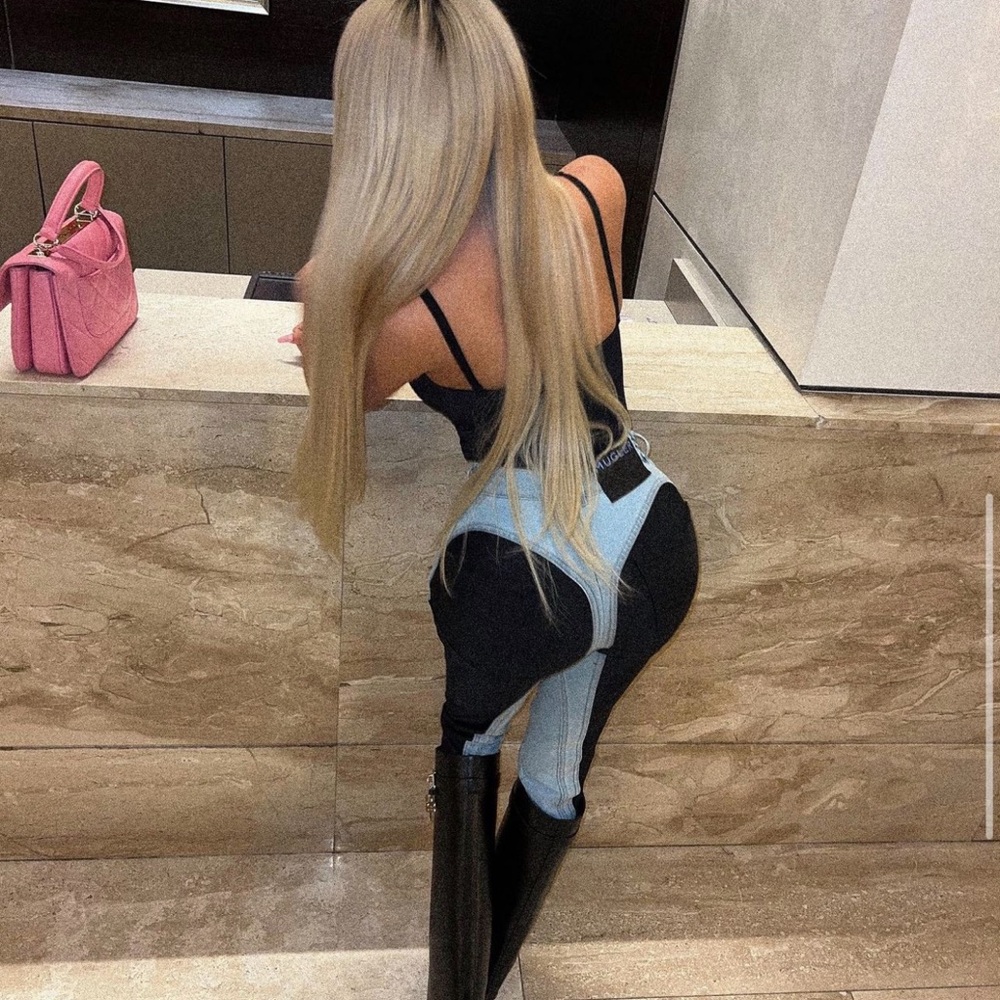 Stylish Black Mugler jeans